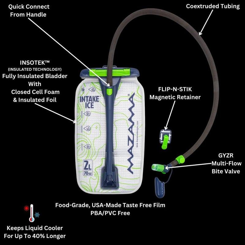Mazama Intake ICE Fully Insulated Hydration Reservoir by Designs (2L or 3L Capacity) - Image 2